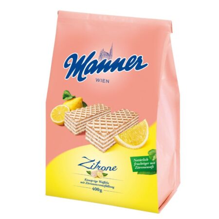 Manner 20720 Lemon Cream Filled Wafers 400g 1