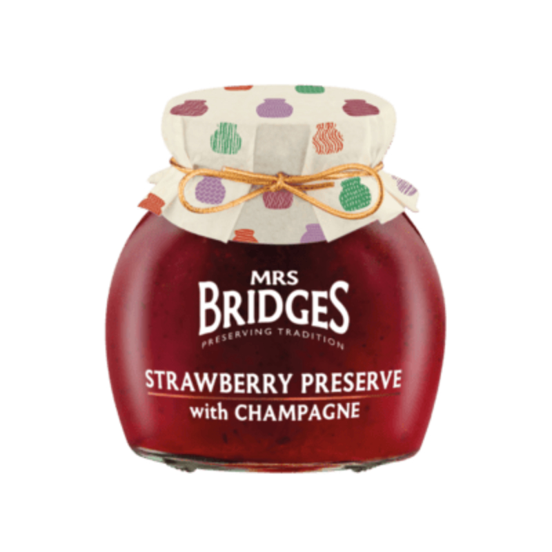 Mrs Bridges Starwberry Preserve w Champagne
