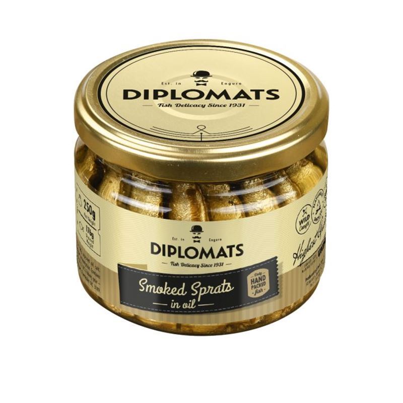Diplomats Smoked Sprats In Oil Jar – 250g