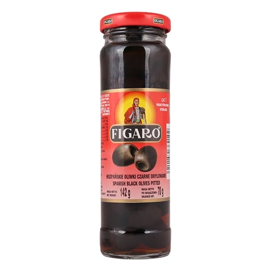 Figaro Olives Black Pitted – 142g