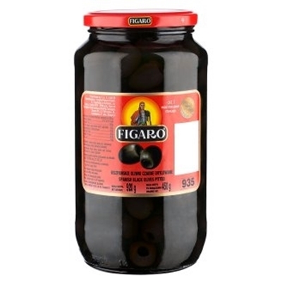 Figaro Olives Black Pitted – 900g