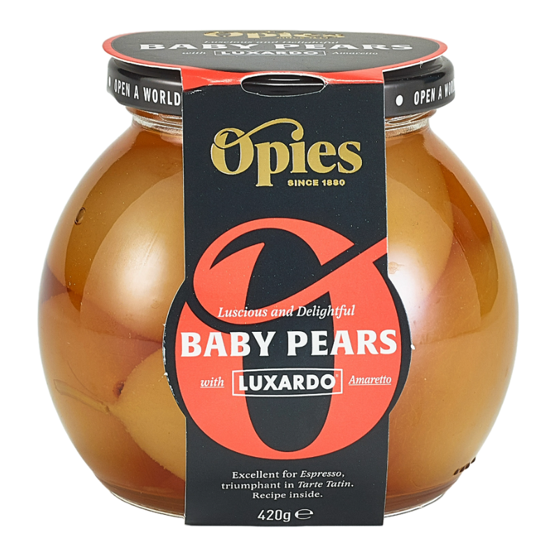 Opies Baby Pears w Luxardo Amaretto 420g