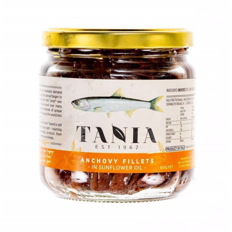 Tania Anchovy Fillets 450g