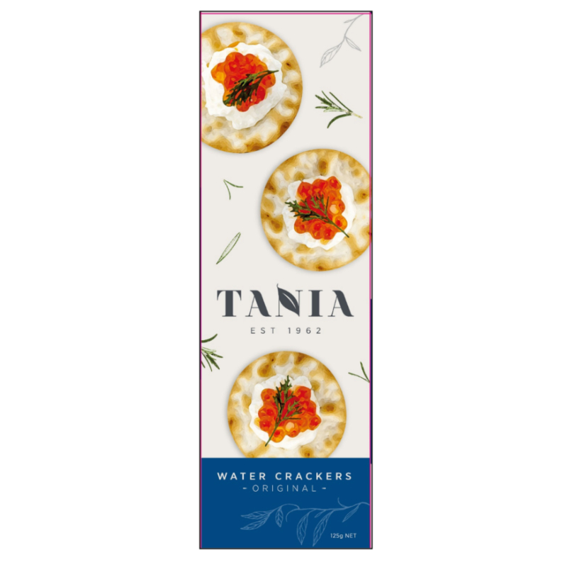 Tania Water Crackers – 125g