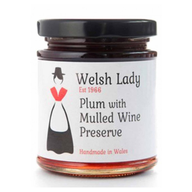 Welsh Lady Plum & Mulled Wine Preserve 227g