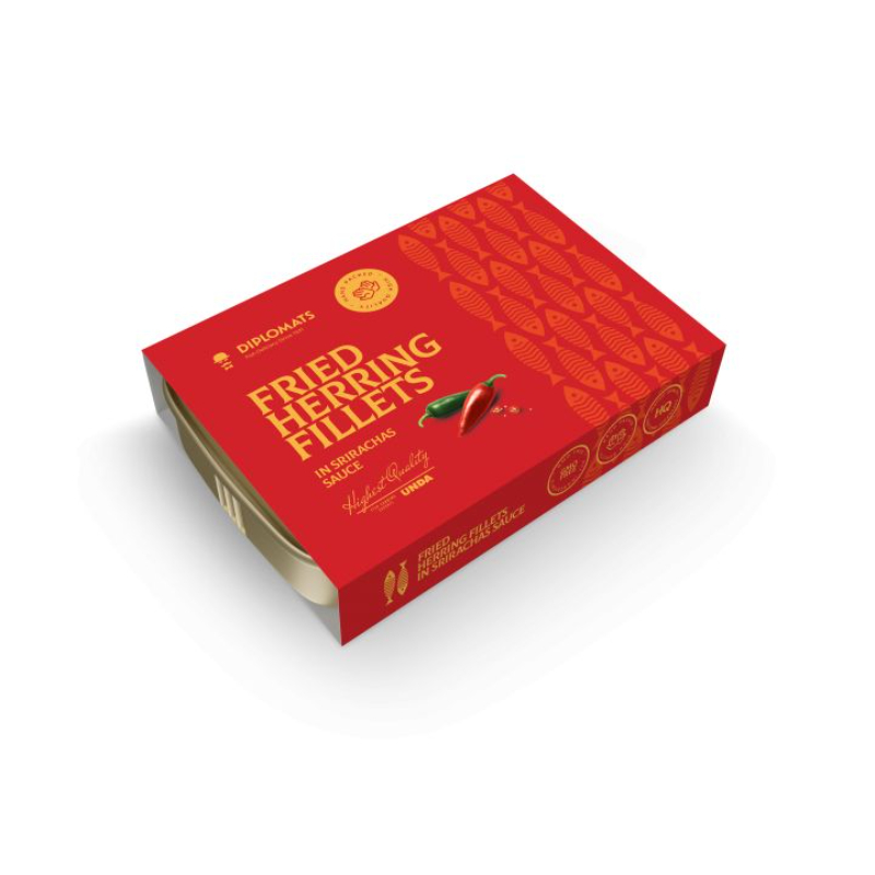 Diplomats Fried Herring Fillets in SriRacha Sauce